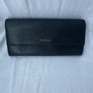 Furla Navy Blue Leather Wallet